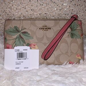 Coach Wristlet (Pink Floral)